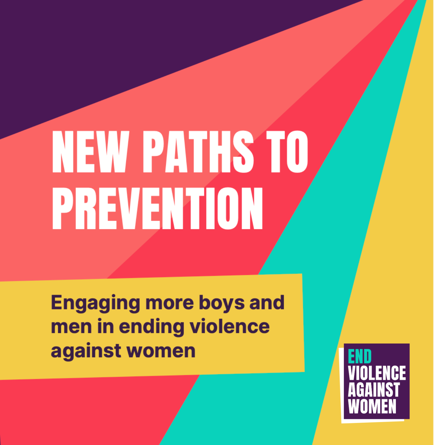 Front cover of the briefing paper 'New paths to prevention: engaging more boys and men in ending violence against women'